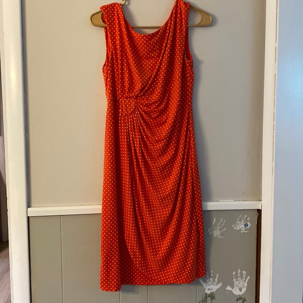 Dress Barn Orange polka dot dress